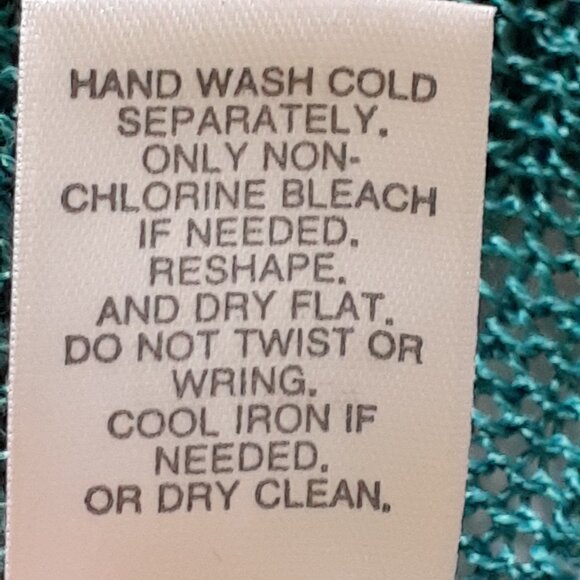 J. Jill Linen Blend Open Knit 3/4 Sleeve Sweater Teal Size M - Picture 10 of 10